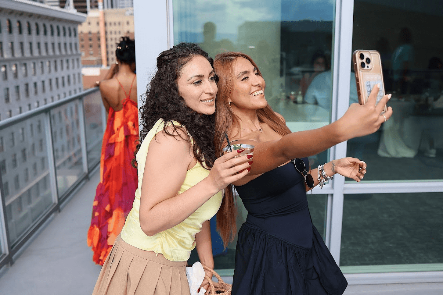 Guests taking selfie at event