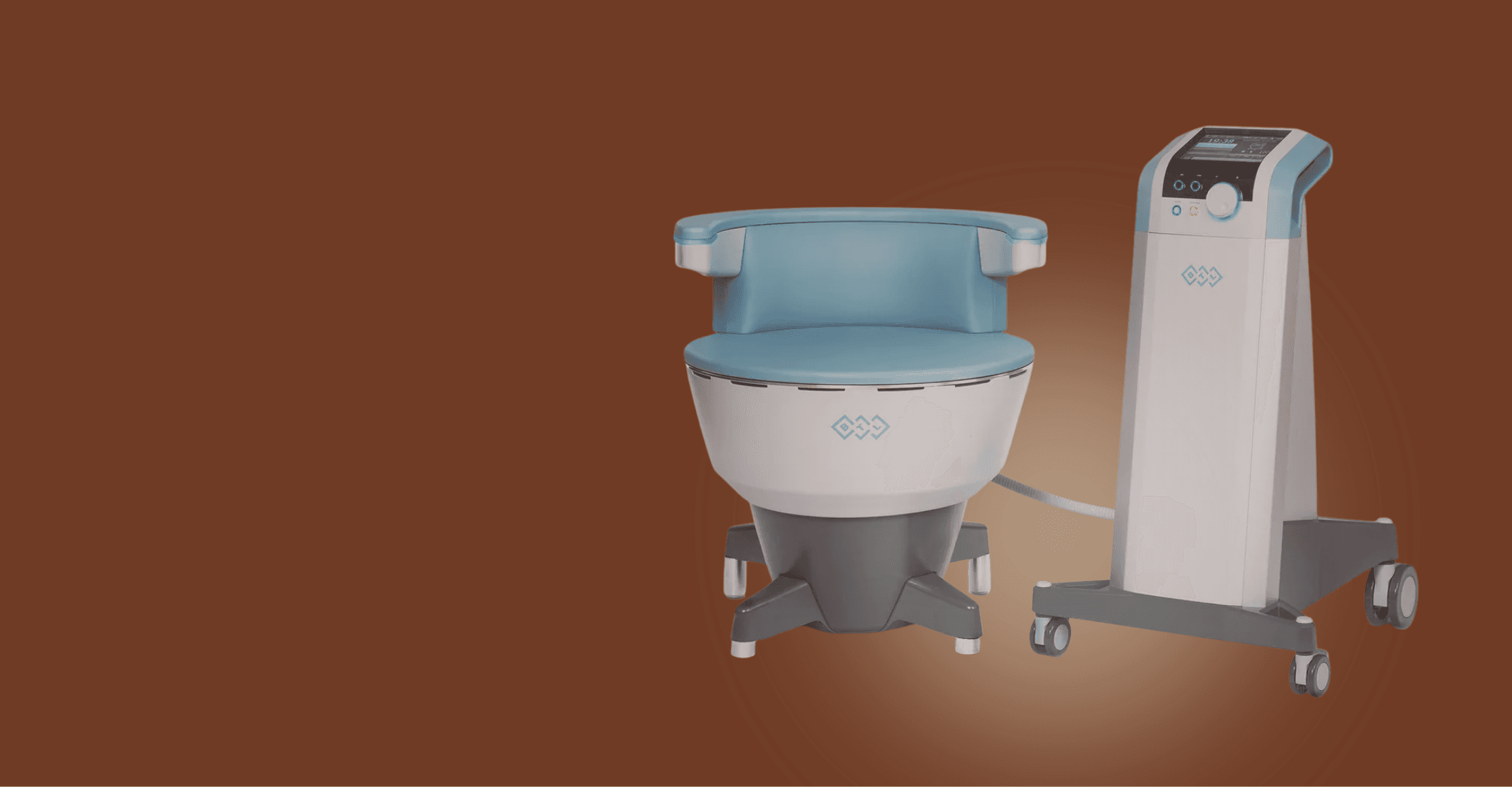 Emsella Chair and Machine on a Brown Background - Strengthen Your Pelvic Floor at Supreme Wellness