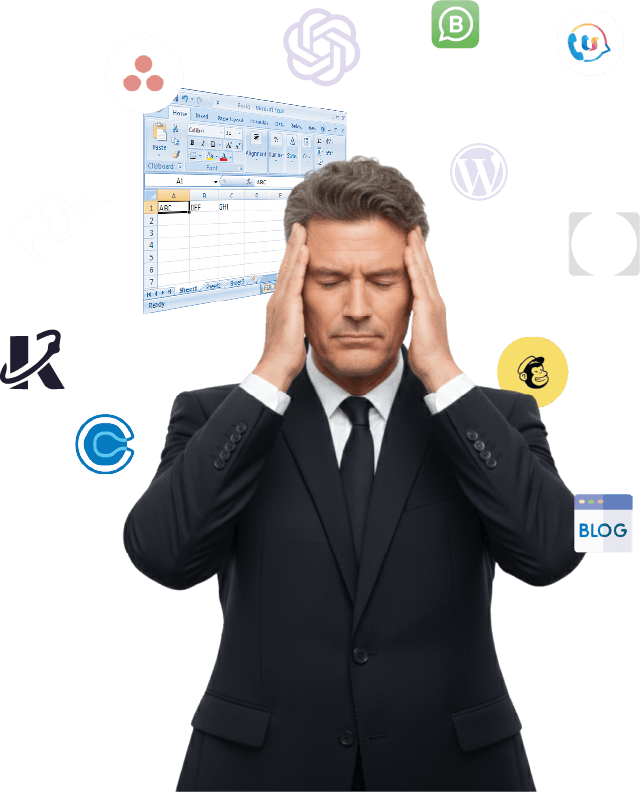 Titolare di agenzia immobiliare frustrato dalla frammentazione di troppi strumenti digitali