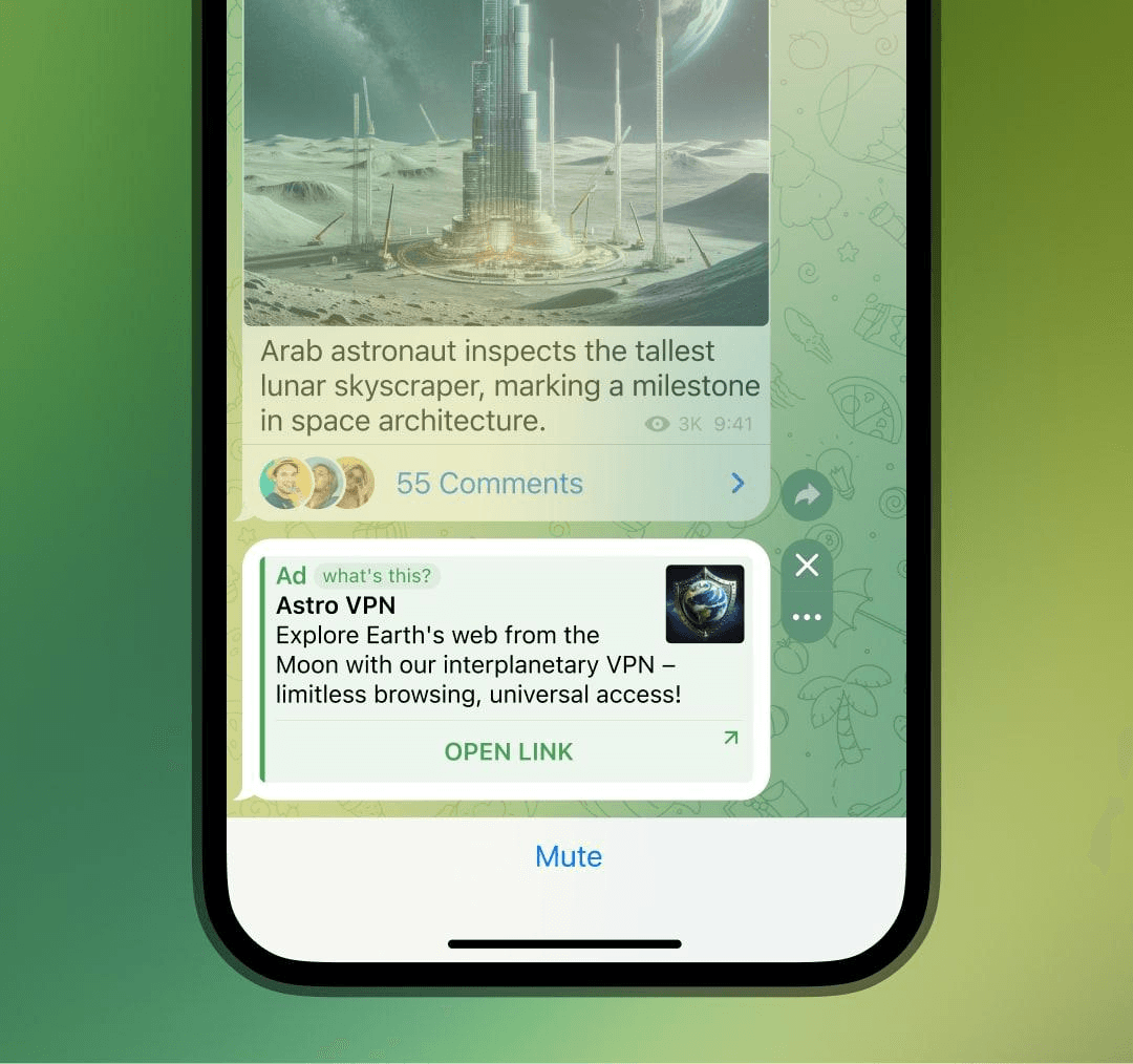 telegram mini ads
