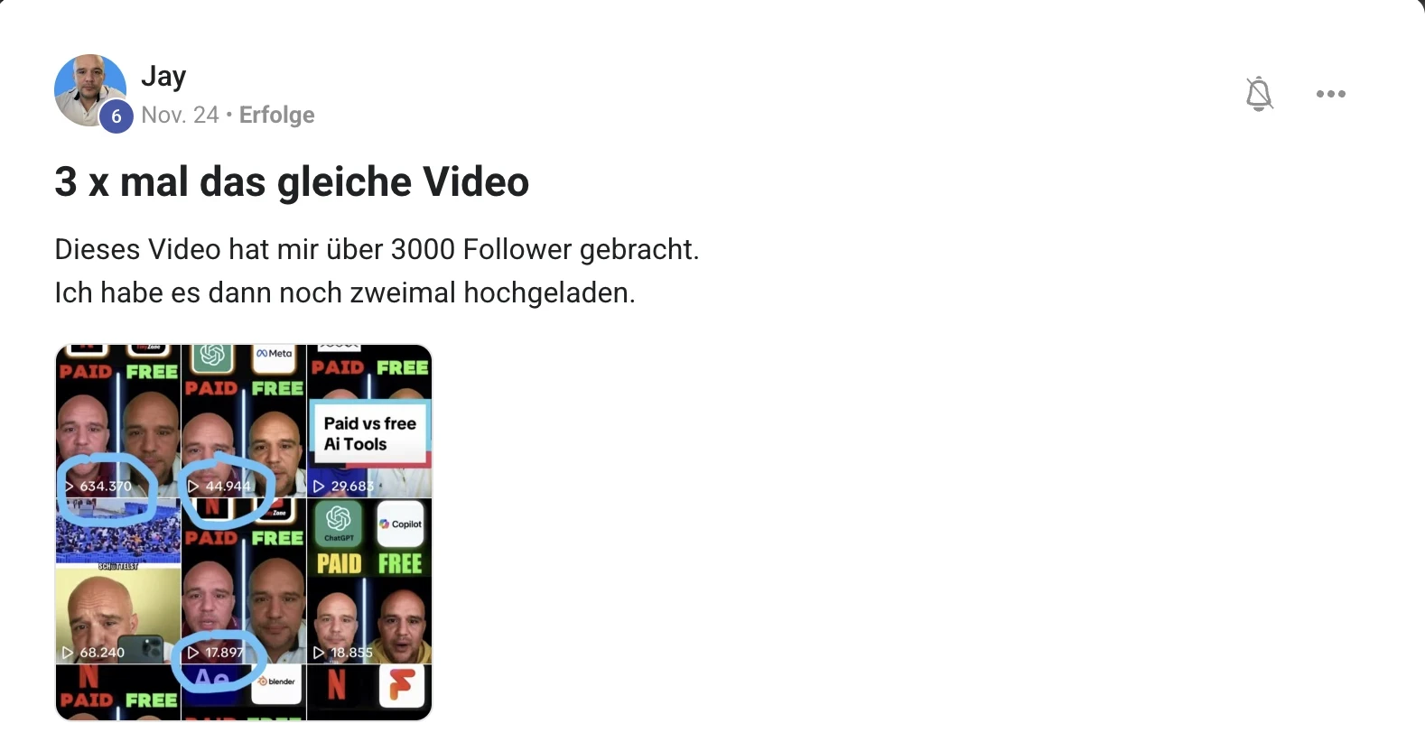 Mitglied der KI Creator Akademie: Jay gewinnt mit einem TikTok-Video über 3.000 neue Follower