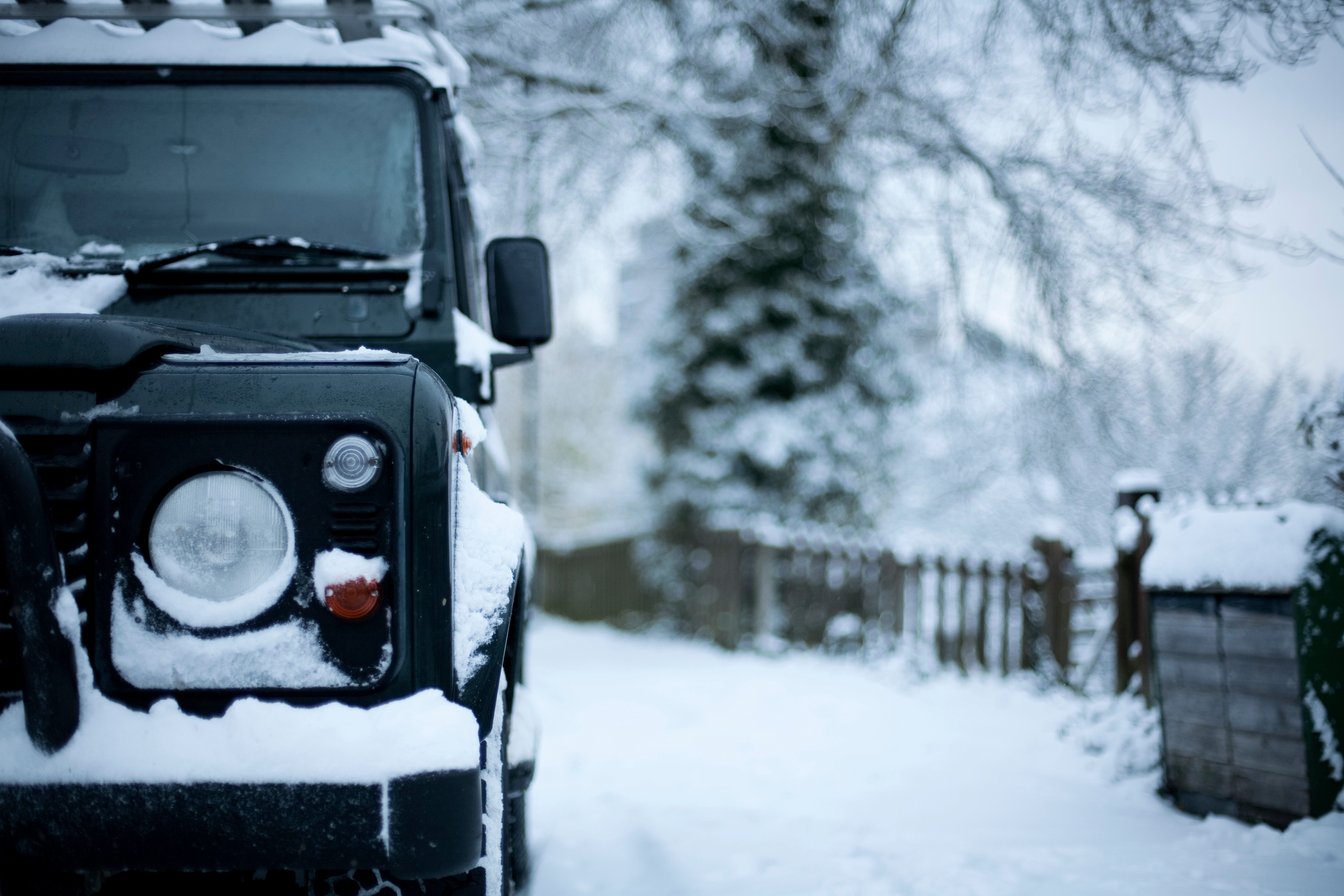 Illustration of an orange car with trees next to it.