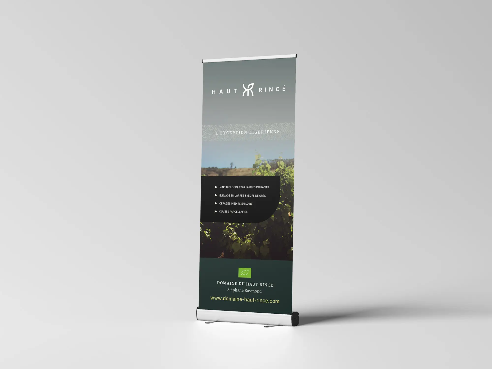 Roll-up du domaine viticole du Haut Rincé