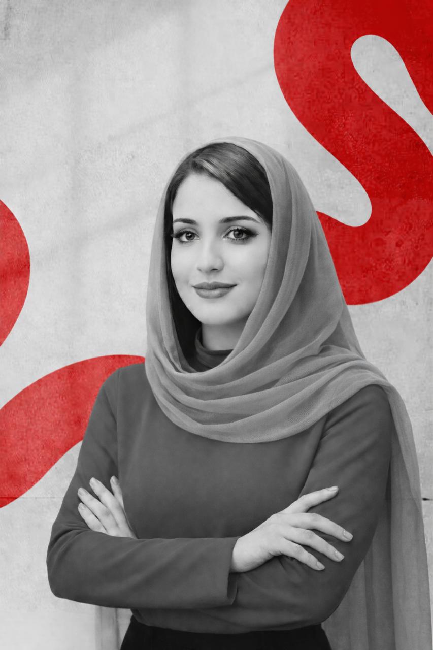 Portrait of a young 3D character with glasses