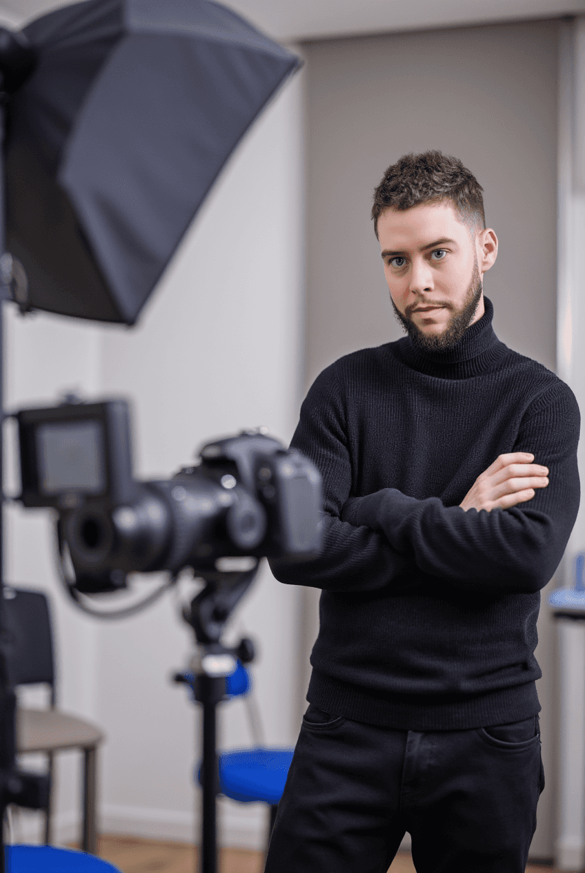 Behind-the-scenes portrait of Nicholas Ingram, digital experience architect at After Focus.