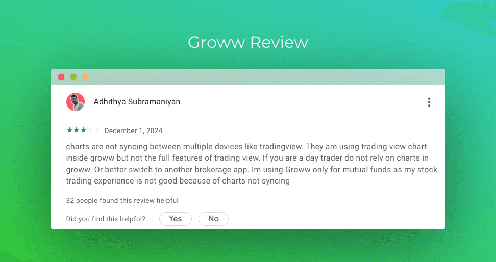 Groww 3 Star Review