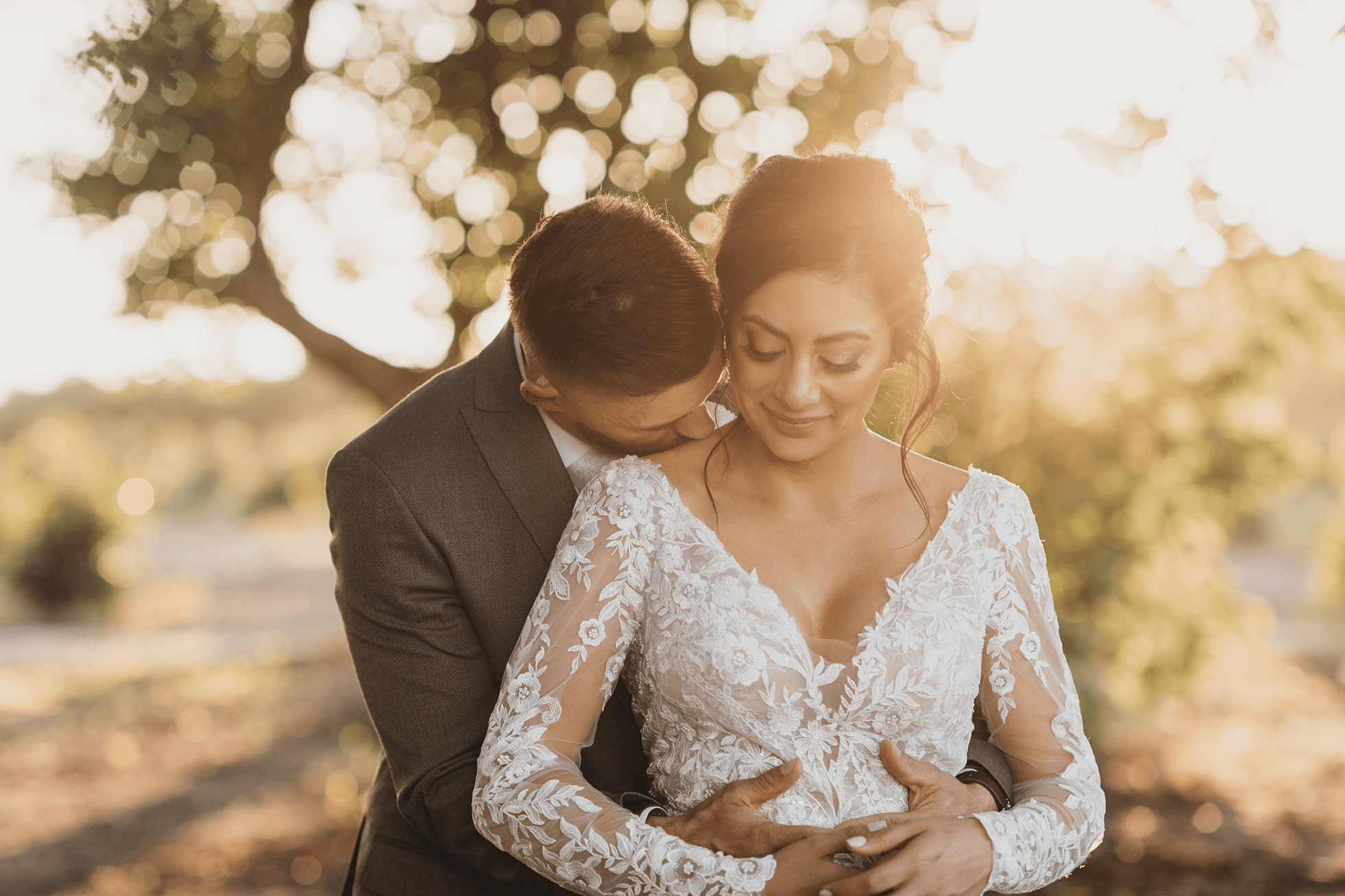 Flat lay wedding details with bouquet, rings, and sparkling bridal heels