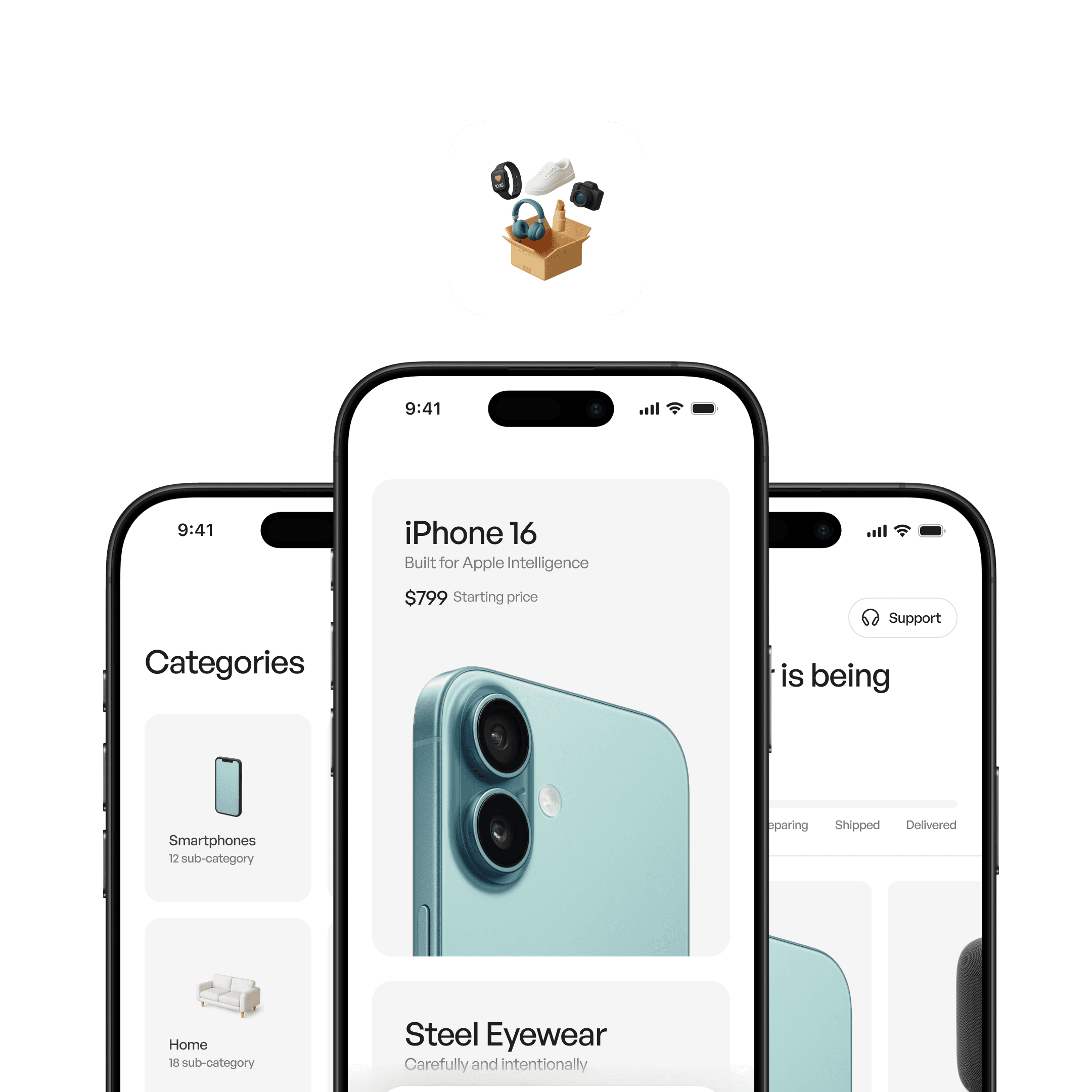 Ecommerce app ui kit by Sigma