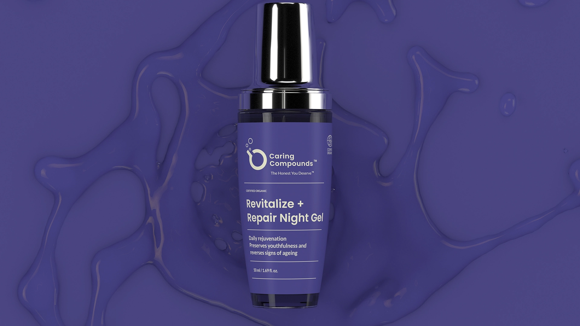 Caring Compounds complete skin care branding, packaging design and 3D product renders by Loud Mob