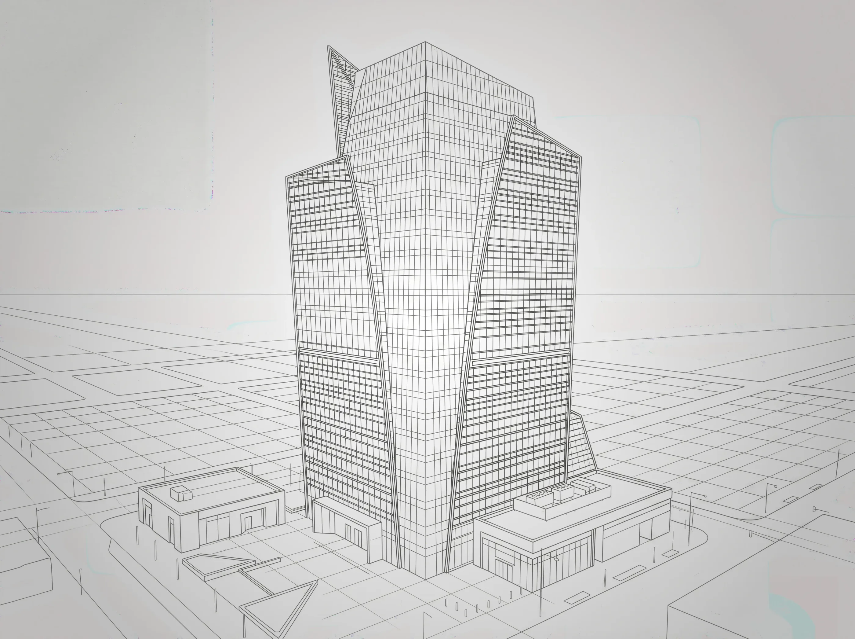 Vertex Tower, architectural detail of an Atrium project