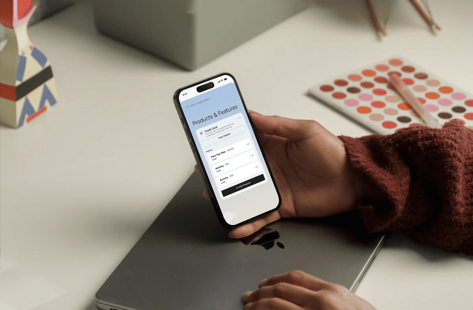 A mockup of Freelio's mobile app