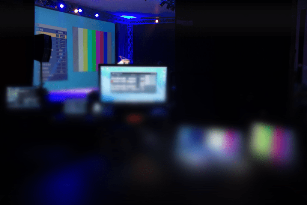 A large frame where the live broadcast takes place