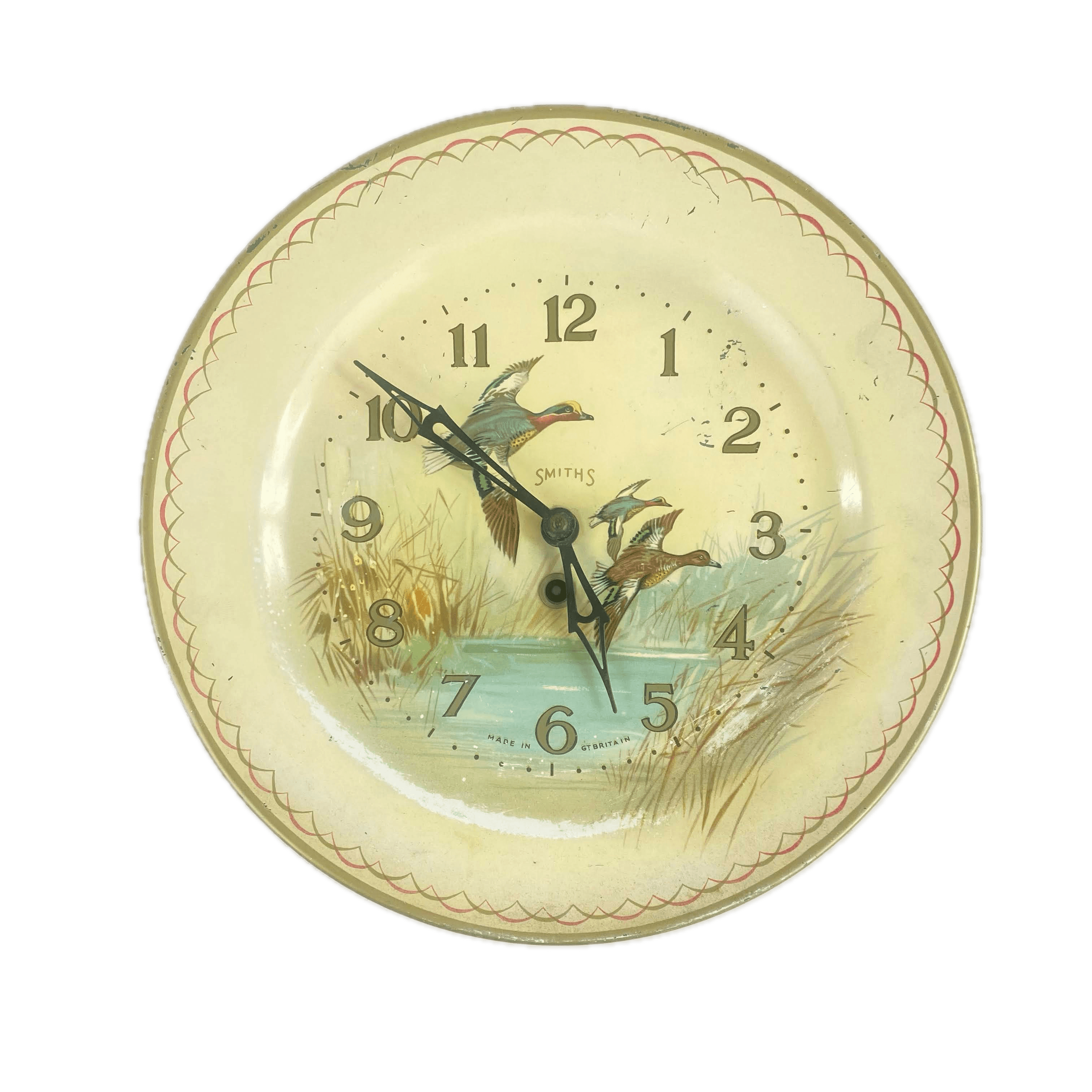 Reloj Despertador Smiths Flying Ducks 1940's Estaño