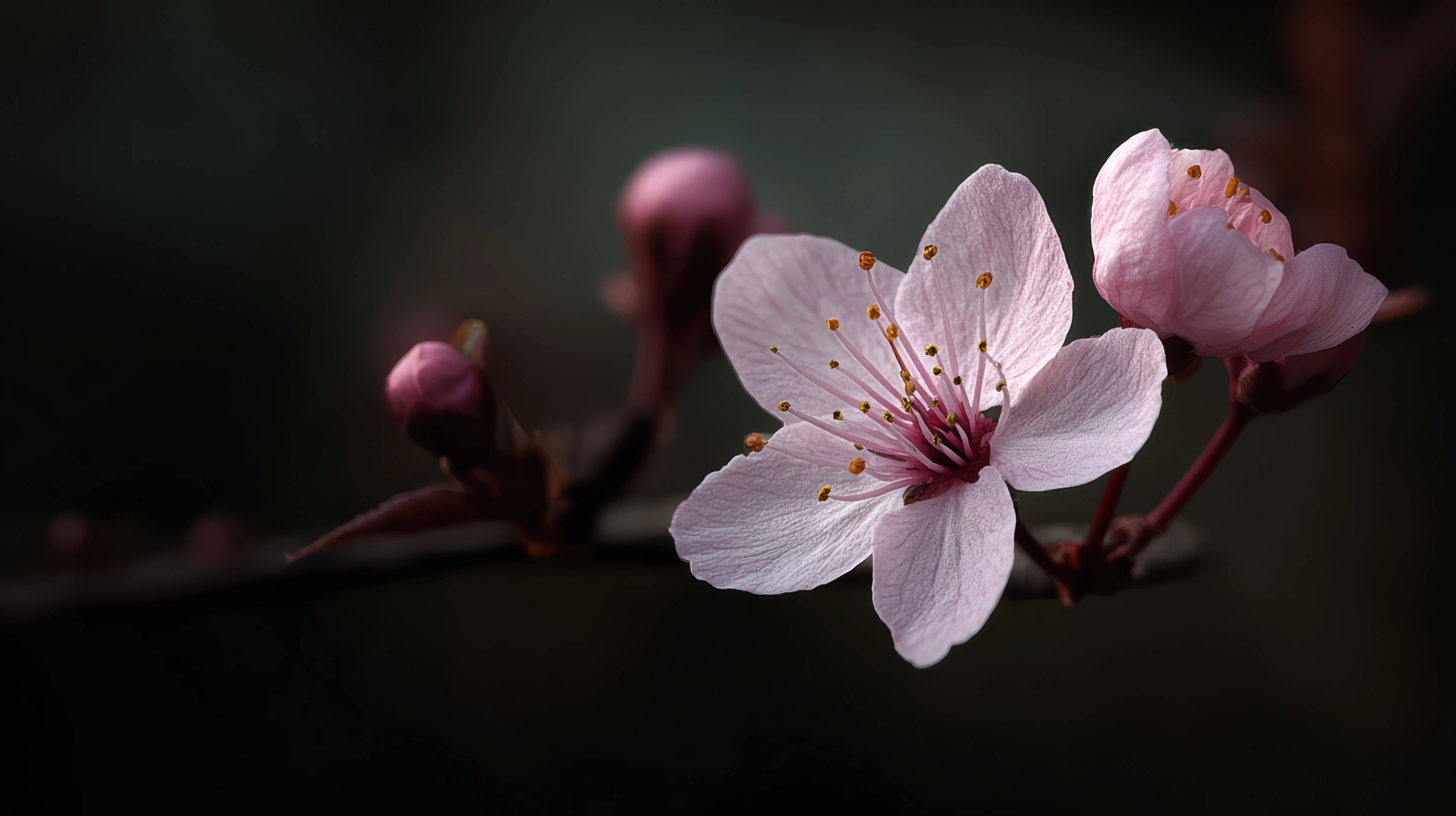Pink Cherry Blossom Flower