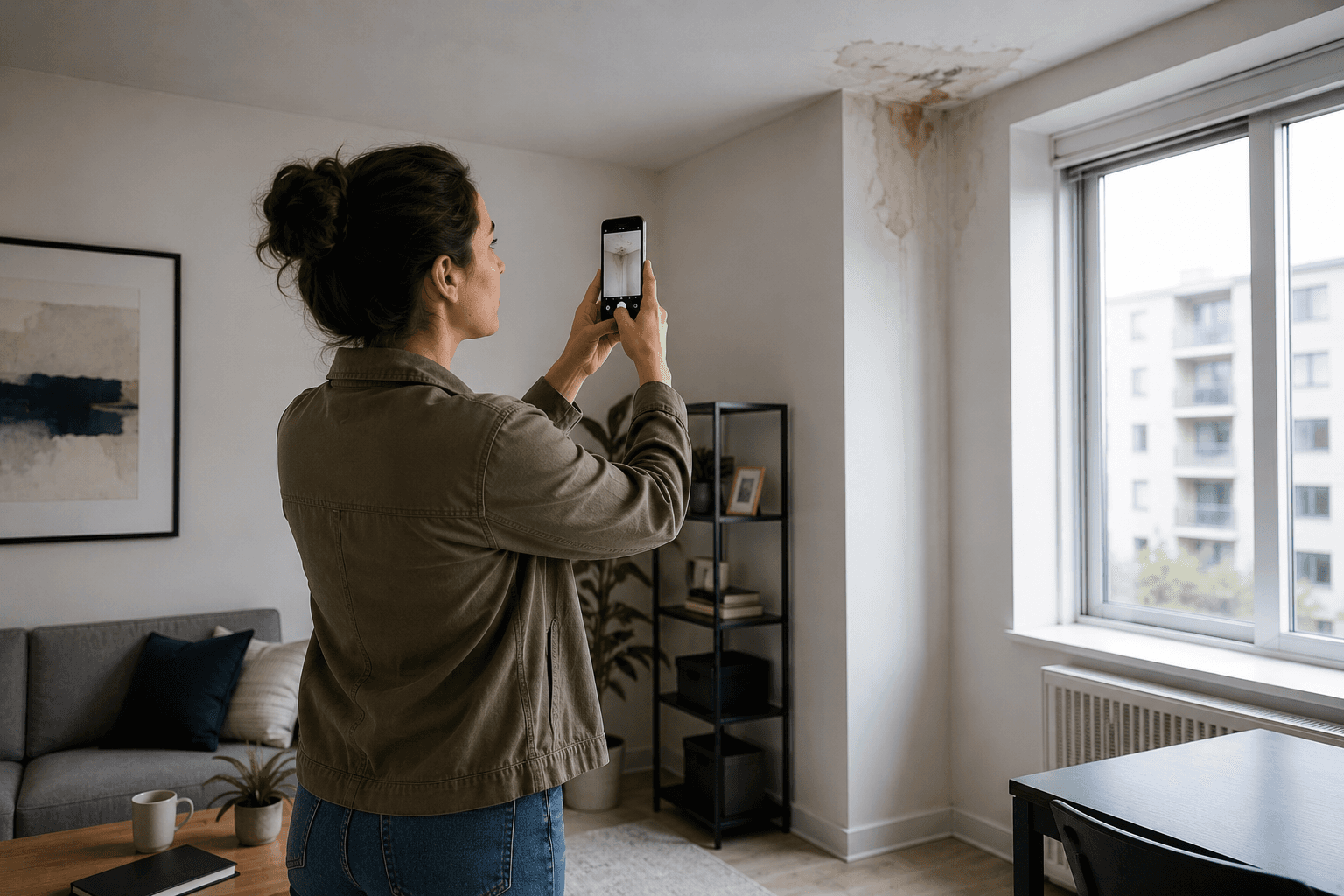 Ontario tenant documenting maintenance issues in a rental unit to support a Landlord and Tenant Board application.