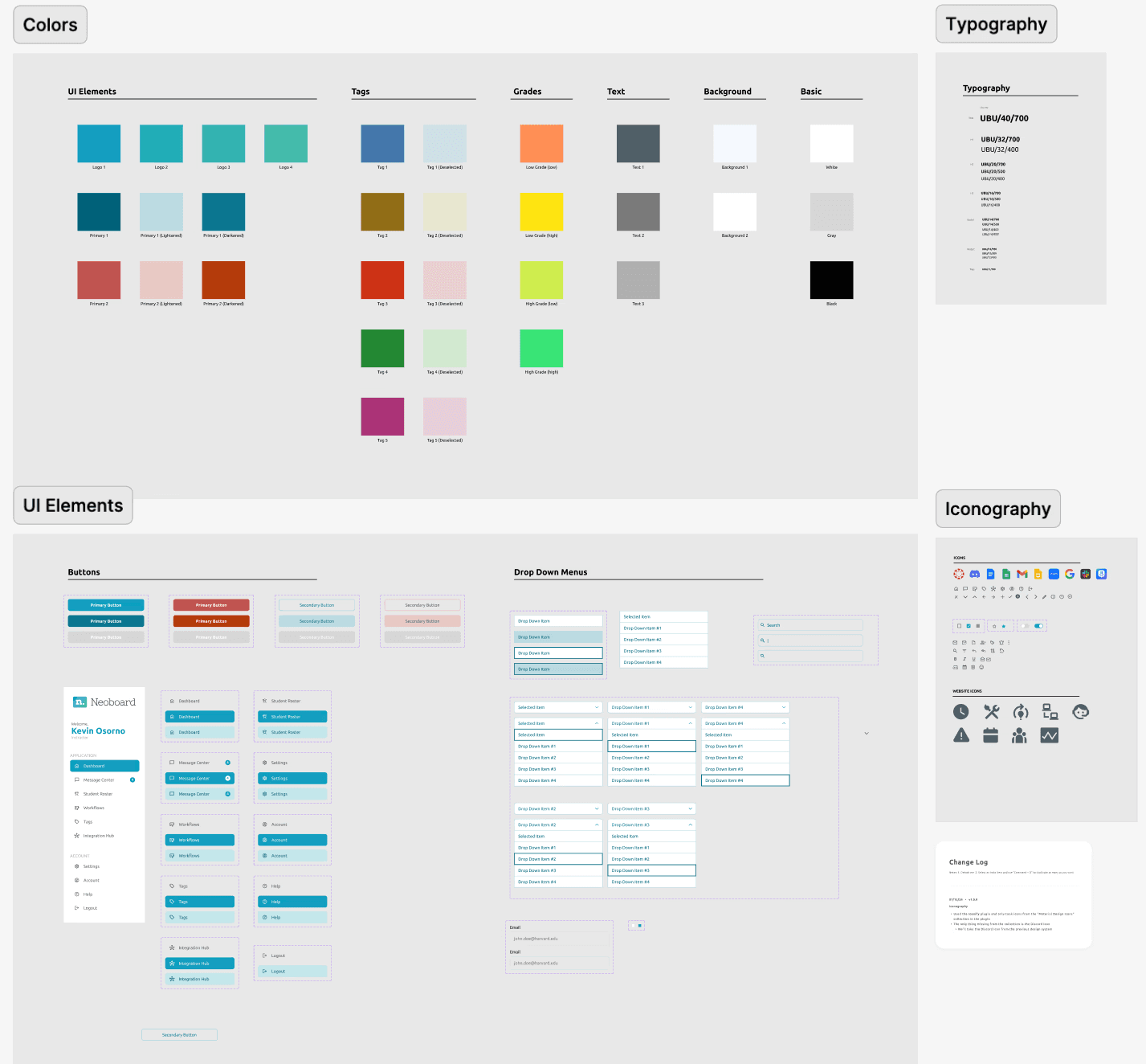 Restructured design screens with auto-layout