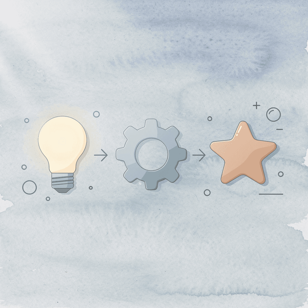 Three icons showing consistency, emotional management, and avoiding traditional school structure