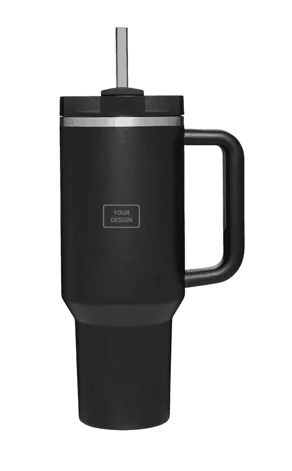 customizeable black stanley tumbler