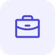 Run sales process with briefcase icon