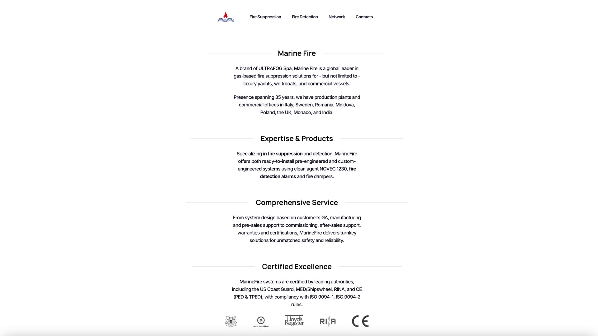 Certificazioni Marine Fire - Gds Company