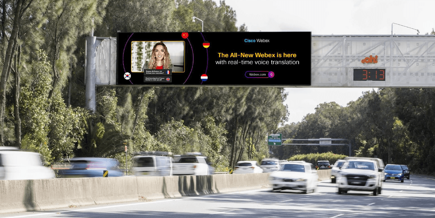 Cisco Webex digital brand partnership campaign in Australia