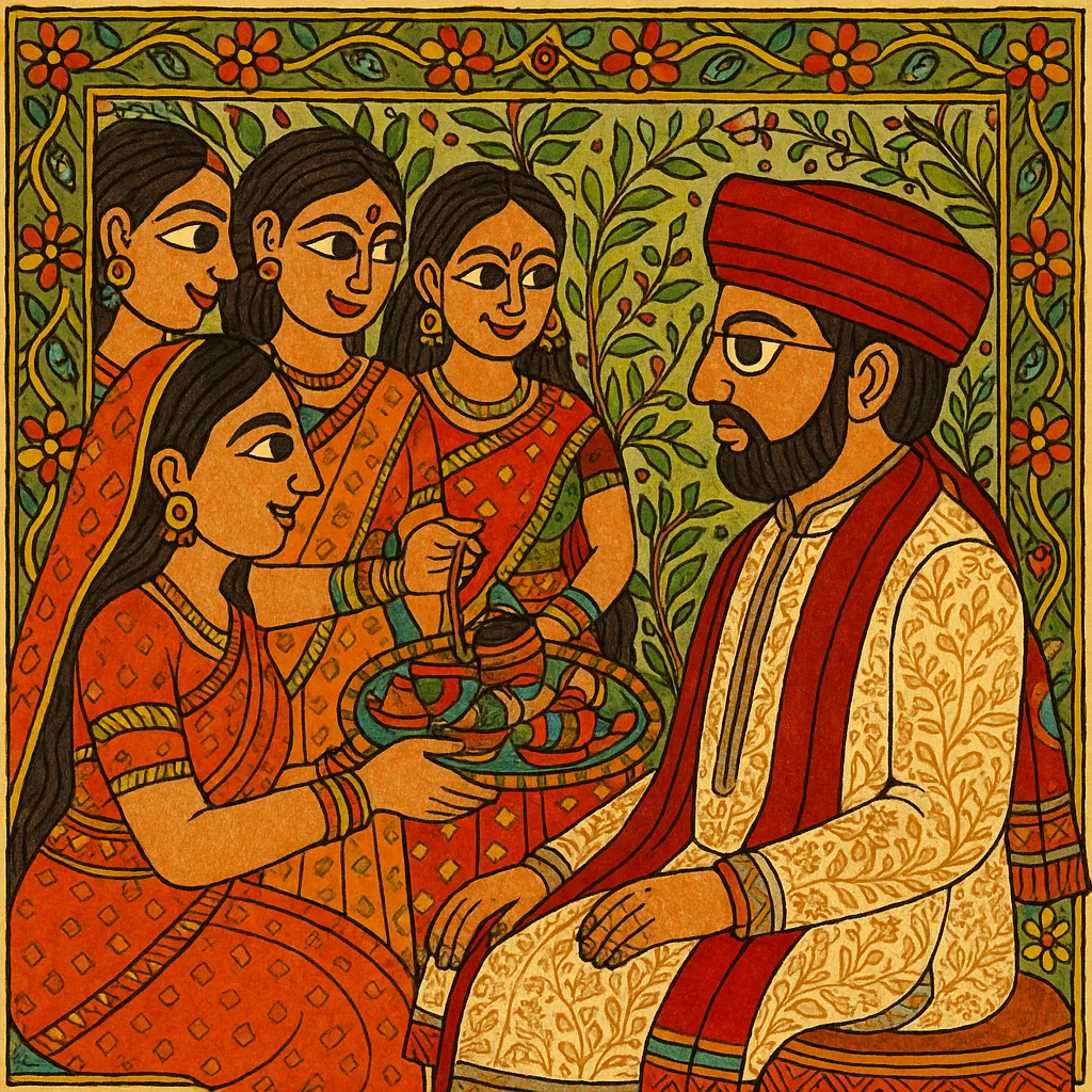 Parichhan ritual, Groom being welcomed by brides family