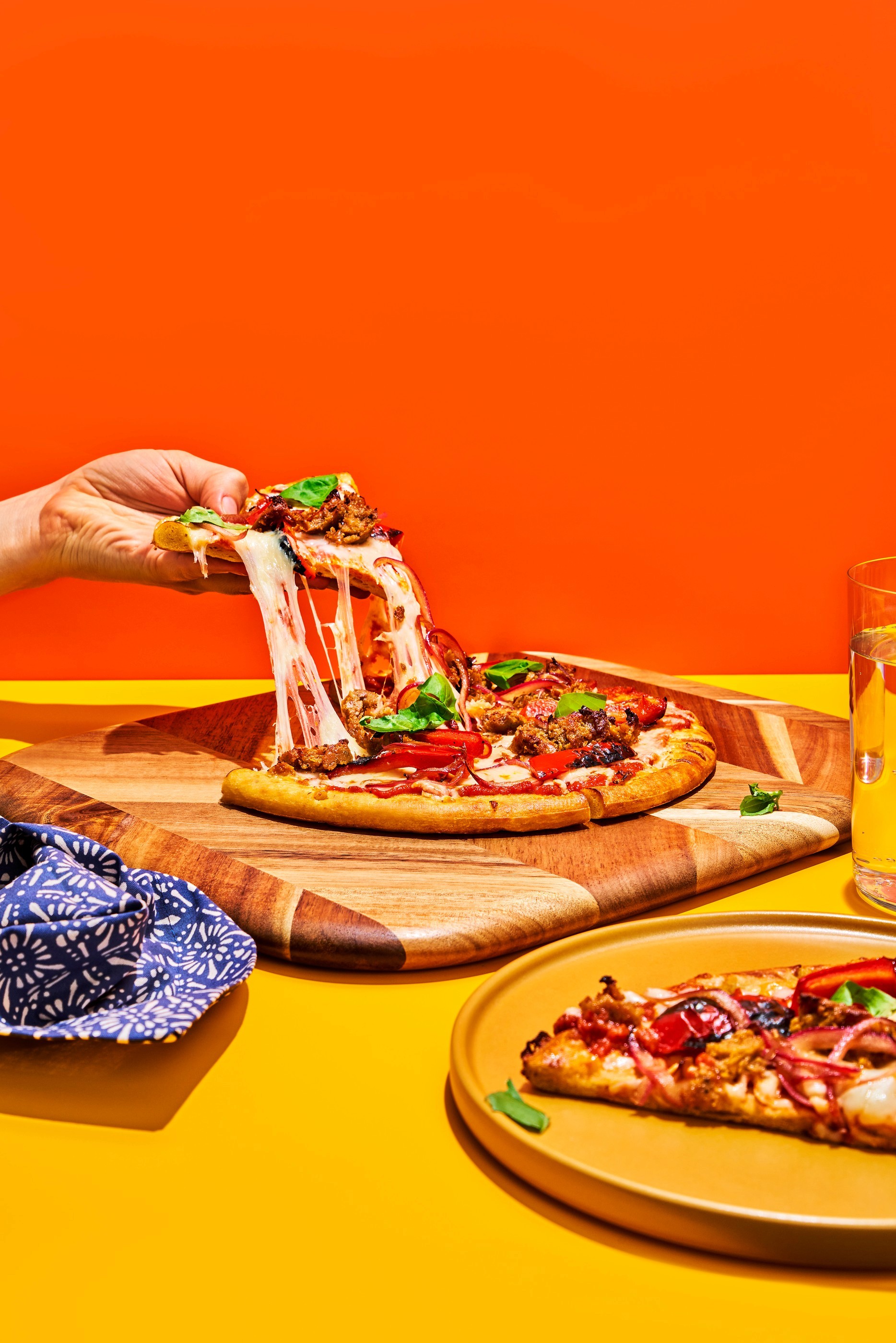 Pizza cheese pull