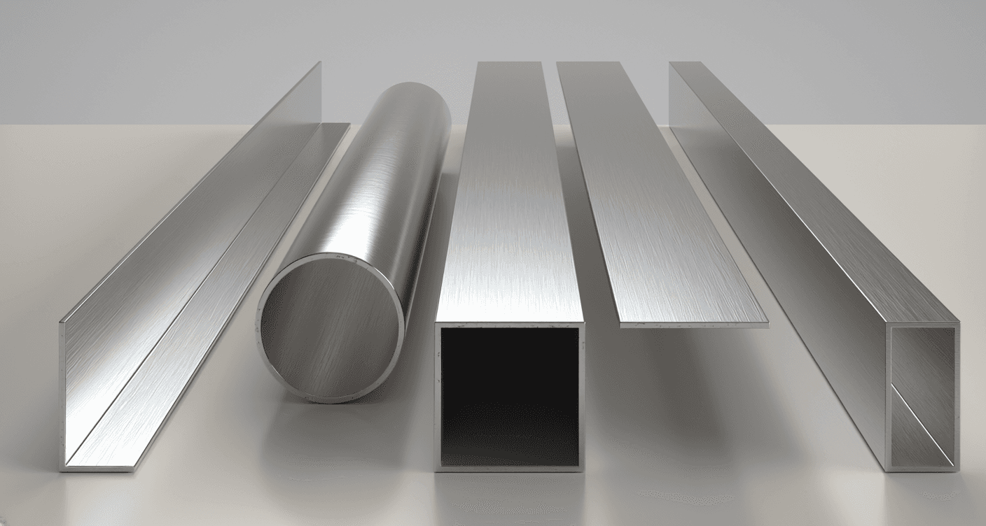 different type of aluminium product profile geometry with different color