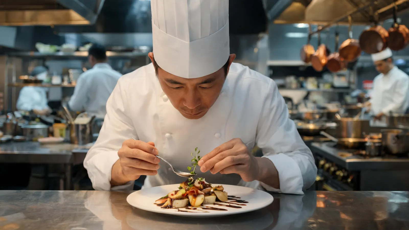 Text to video AI example: restaurant kitchen