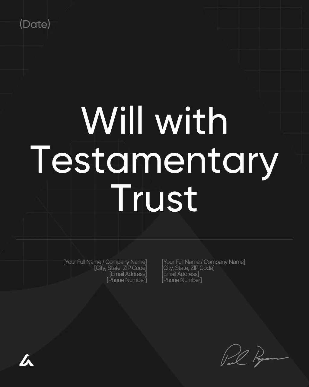 Will with Testamentary Trust