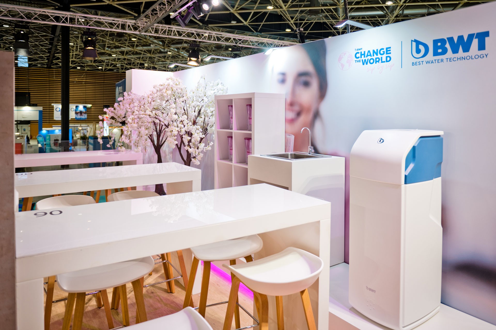 stand BWT au salon Piscine Globale par Expace