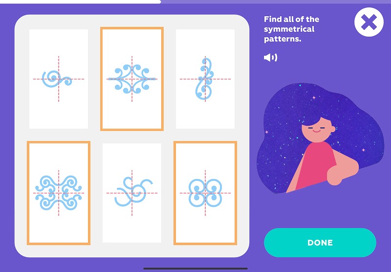 Symmetry: find all symmetrical patterns