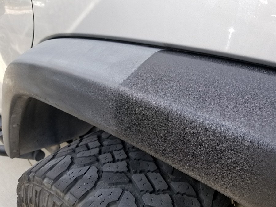 Trim ceramic coating before and after