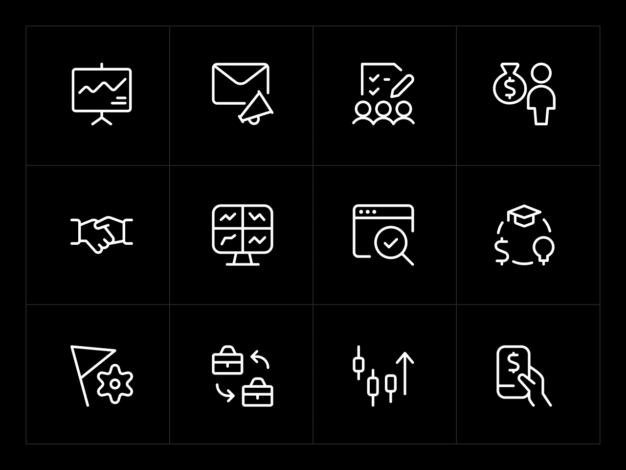 Ultimate Light Business Icon Set