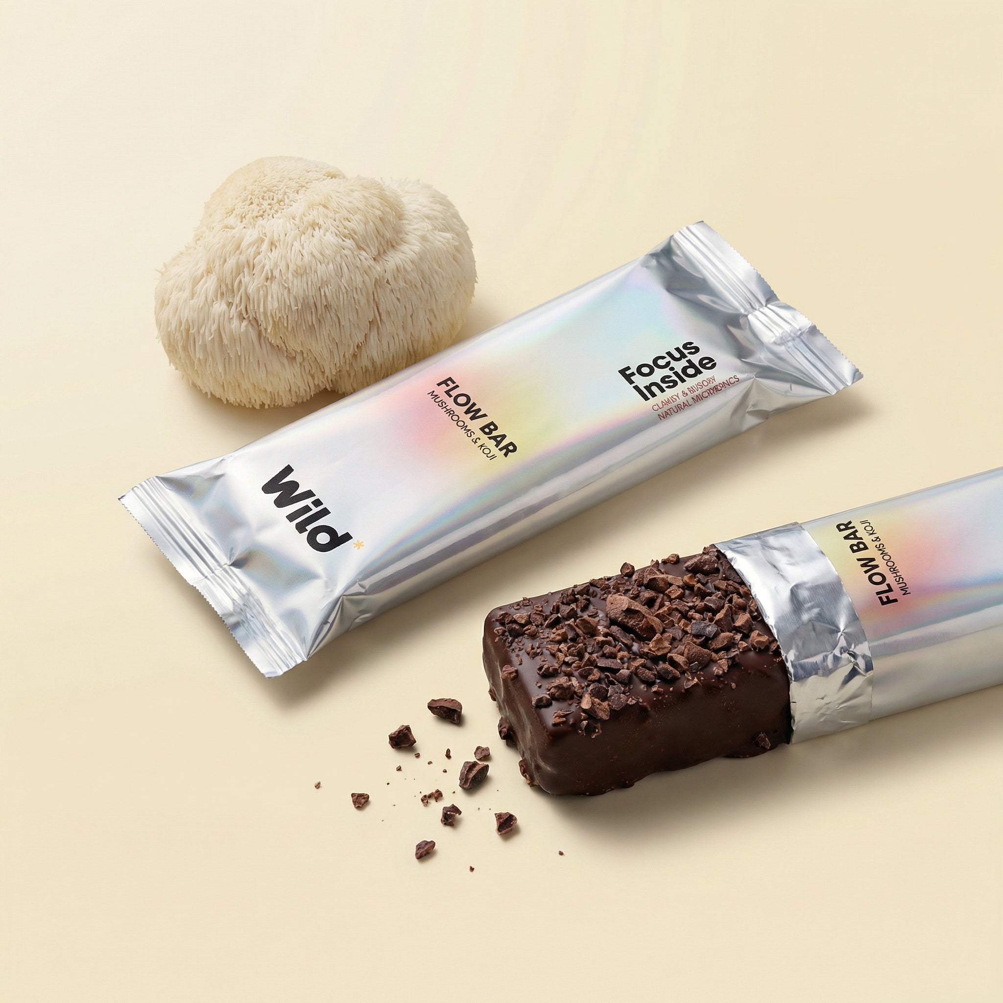 Barrita energetica con melena de leon