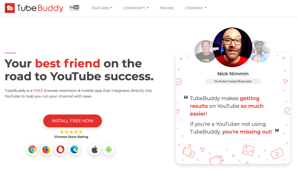 TubeBuddy screenshot