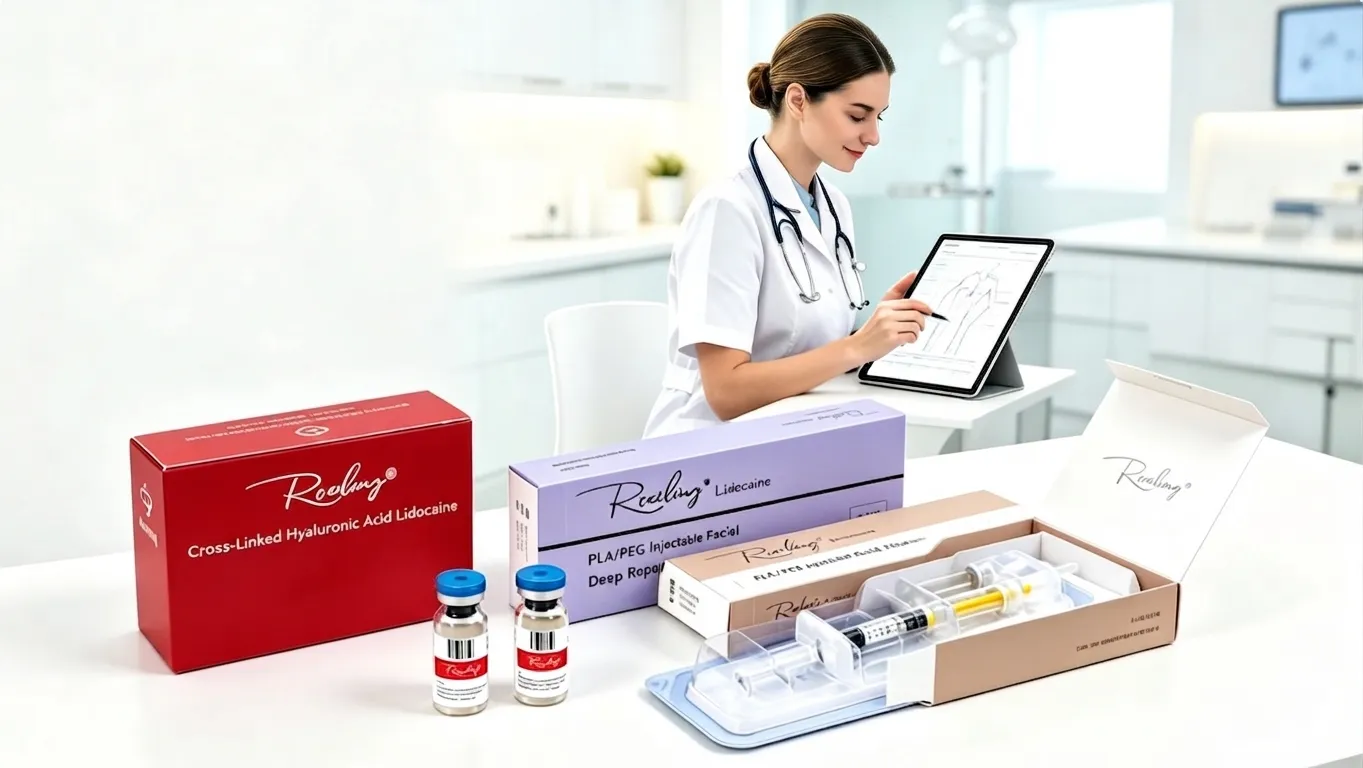 Injectable aesthetic product selection for clinics