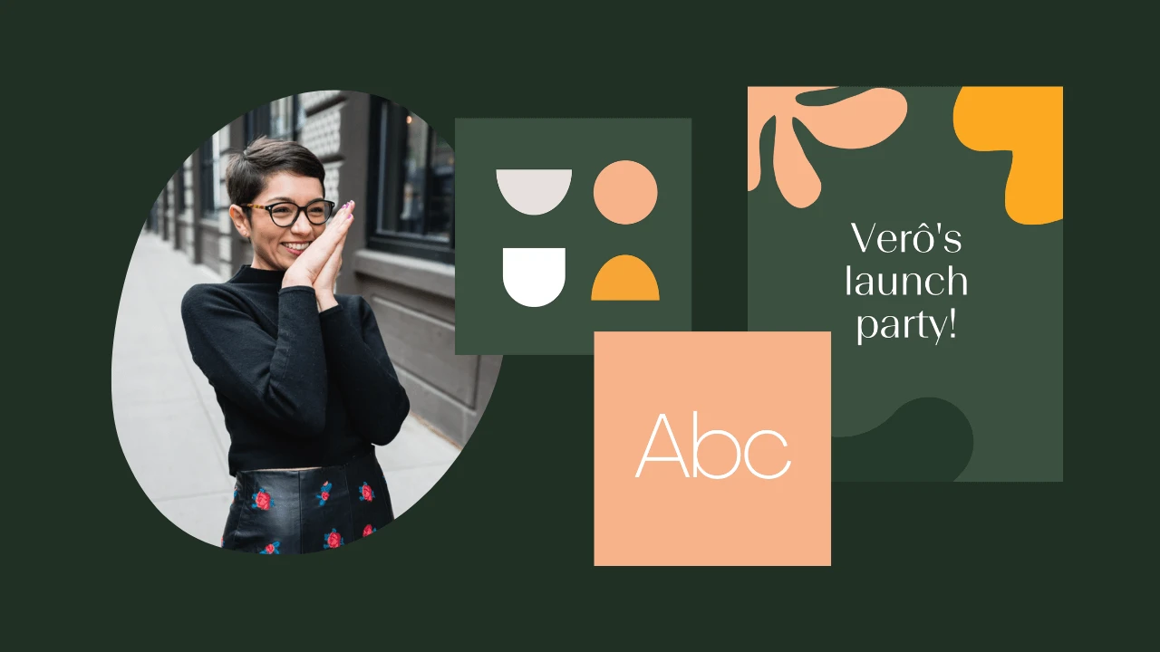 visual system with colors, fonts and graphic design