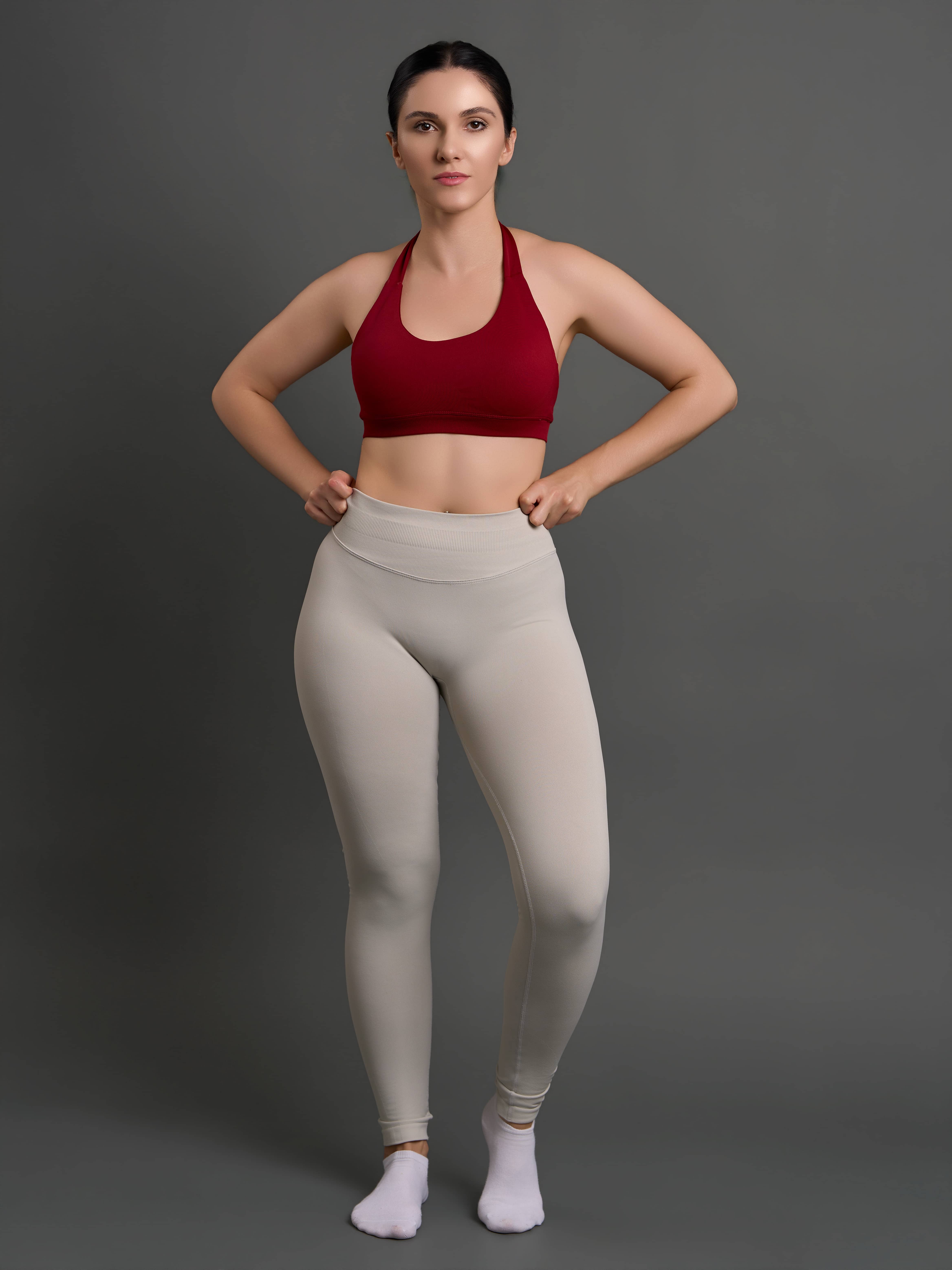 Fitness lifestyle shoot showcasing a model in stylish activewear in Dubai