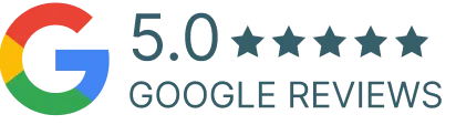 Google Reviews 5.0 rating badge