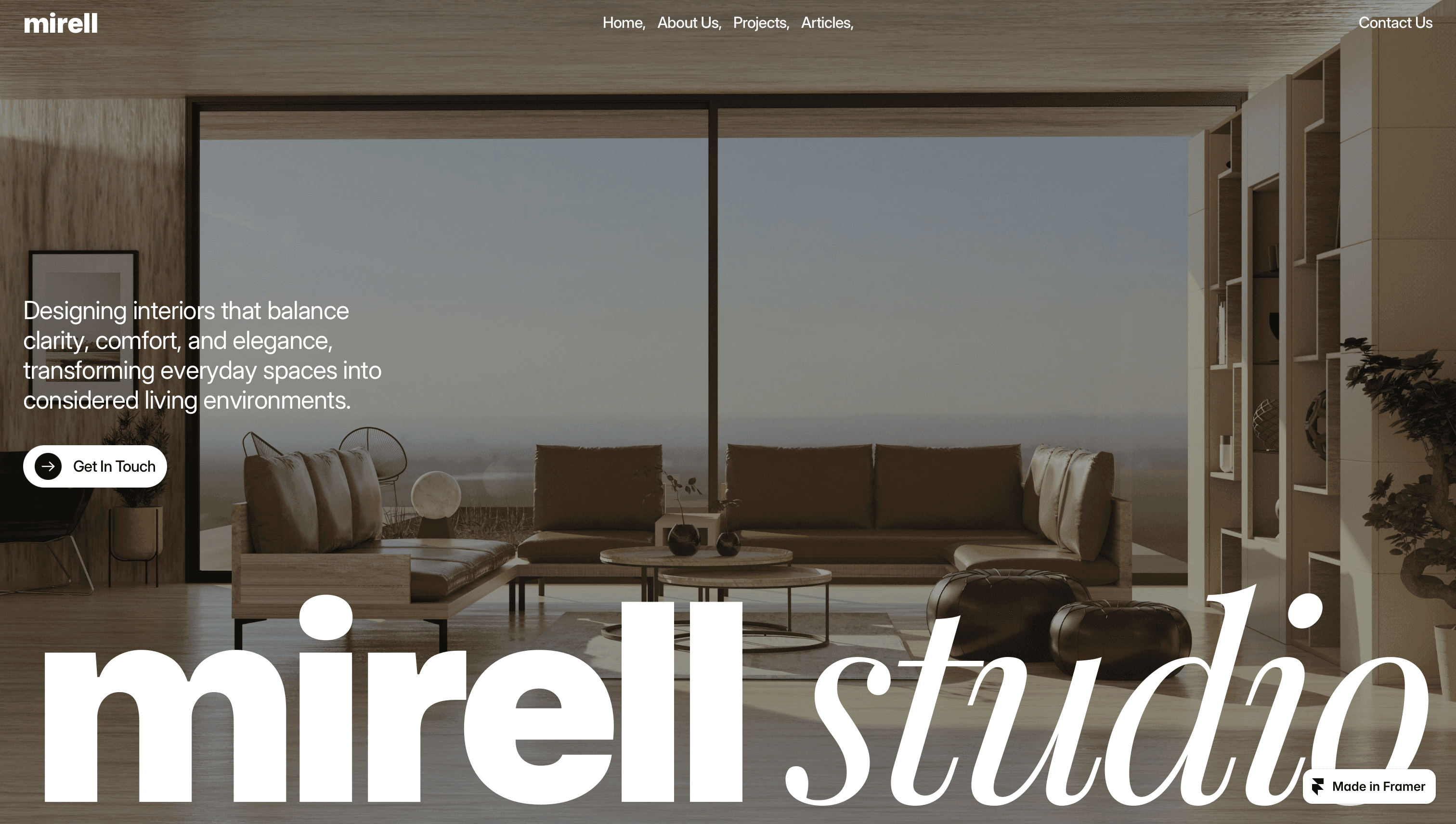 interior design website template