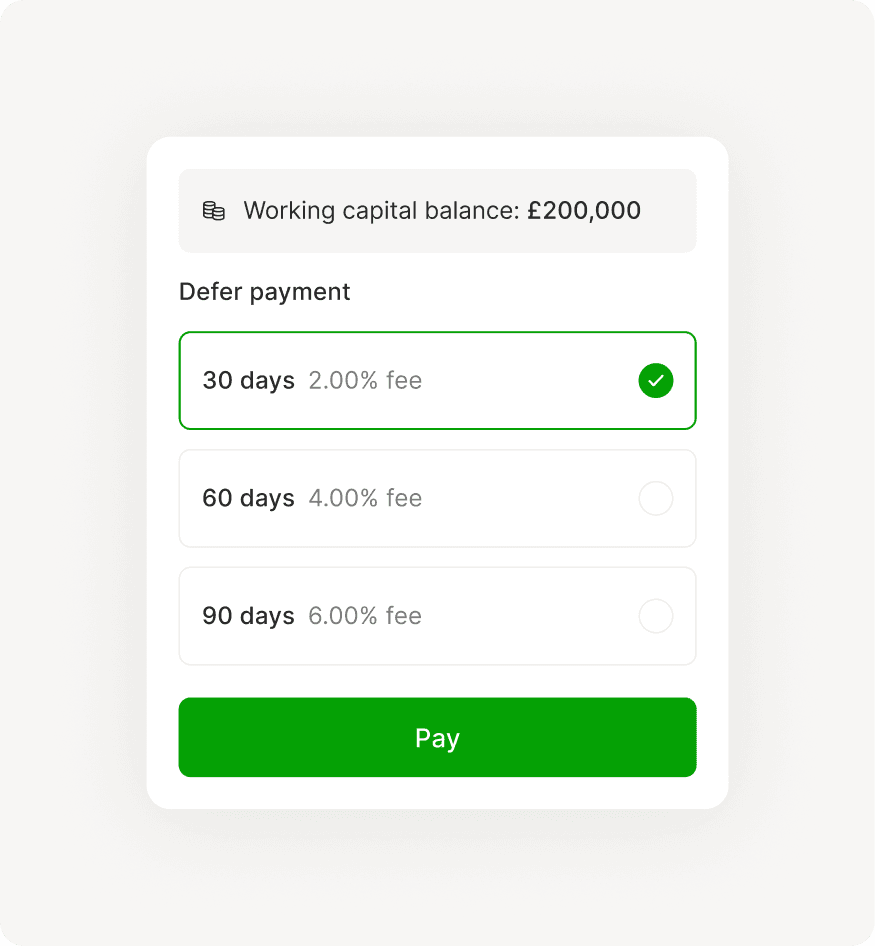Use Flex to bridge cash  flow gaps