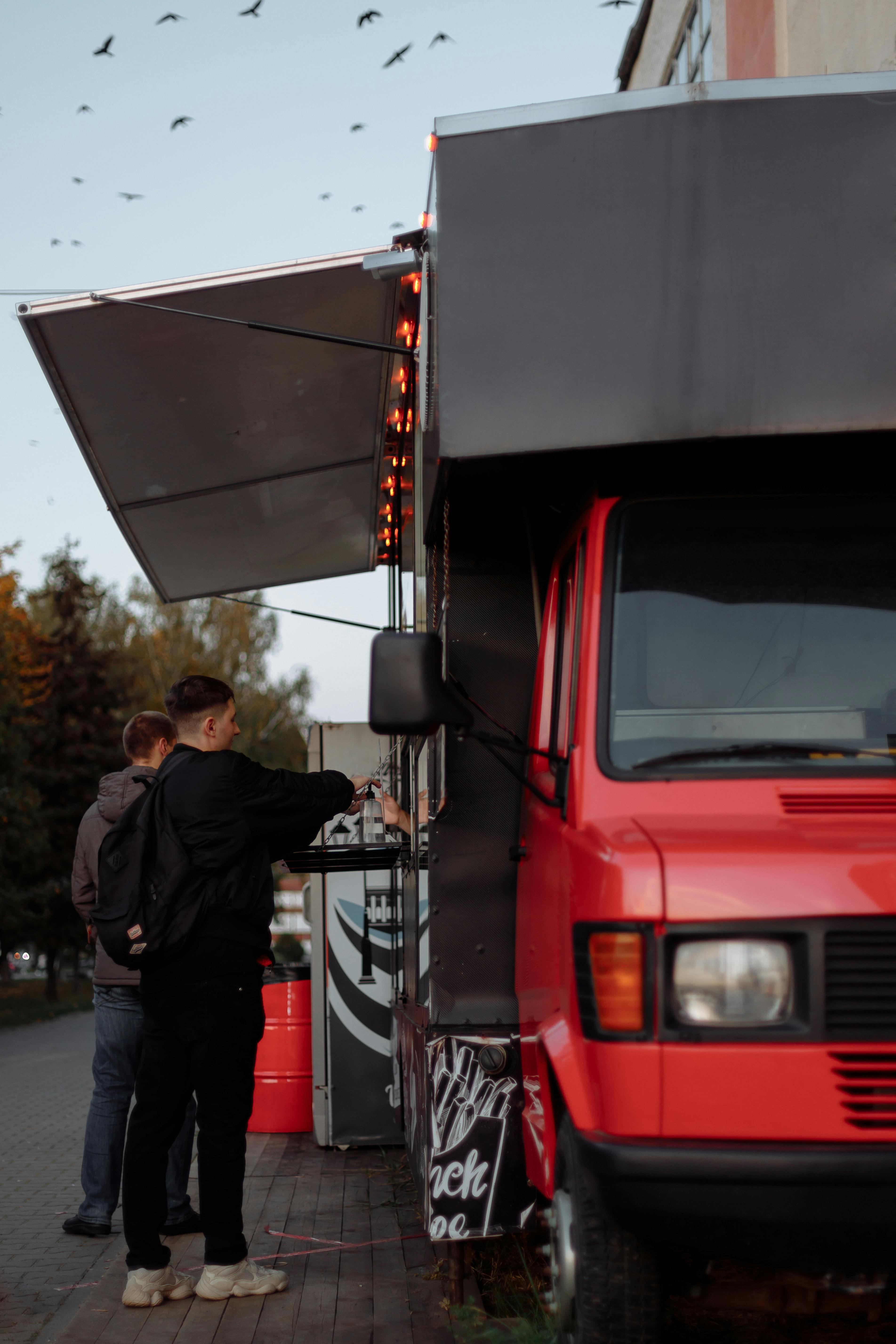 Red food truck
