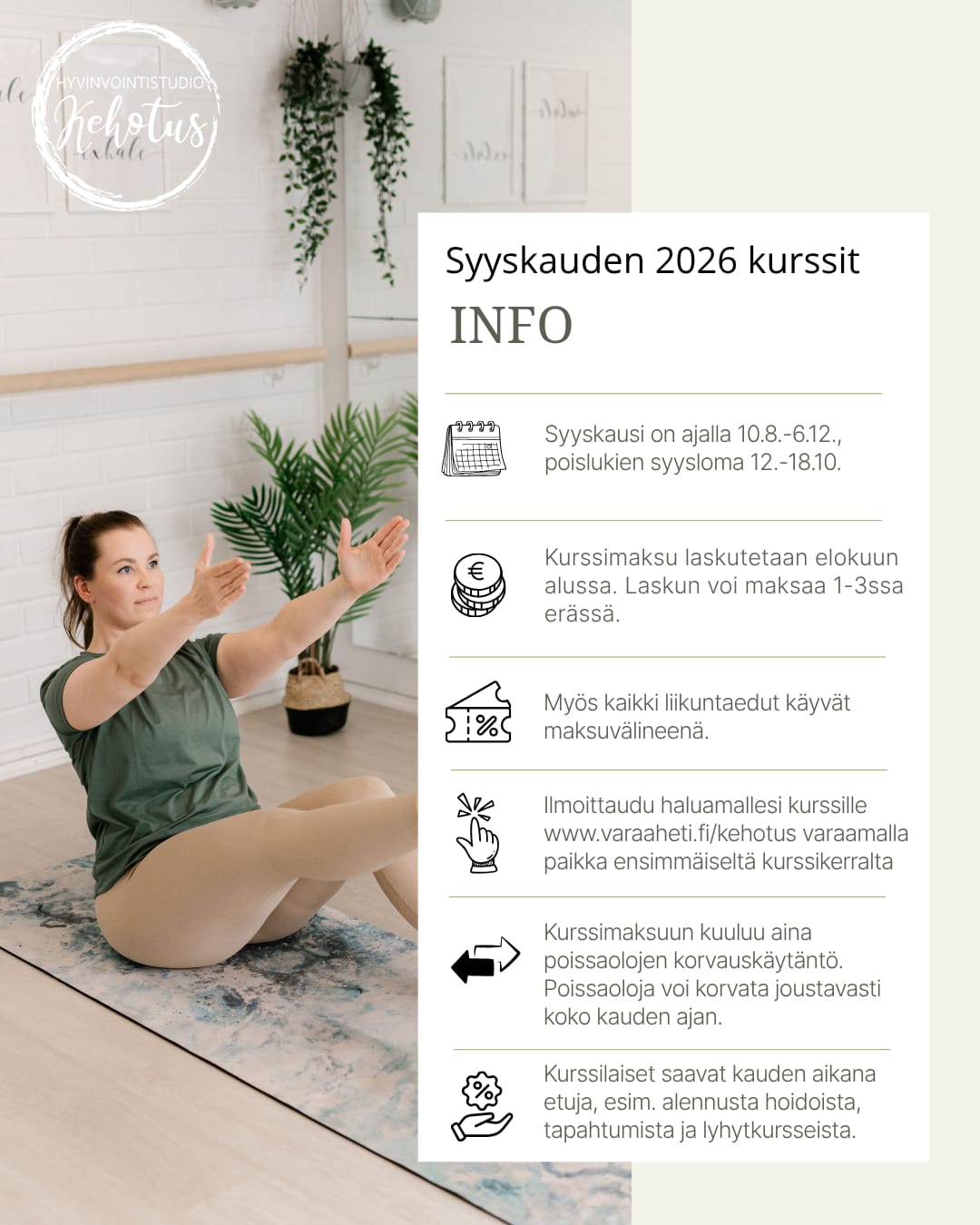Info syyskauden kursseista