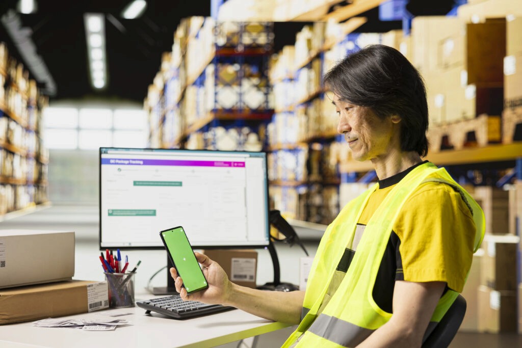 staff reviews chroma key monitor in the stock room 2025 11 30 17 28 38 utc