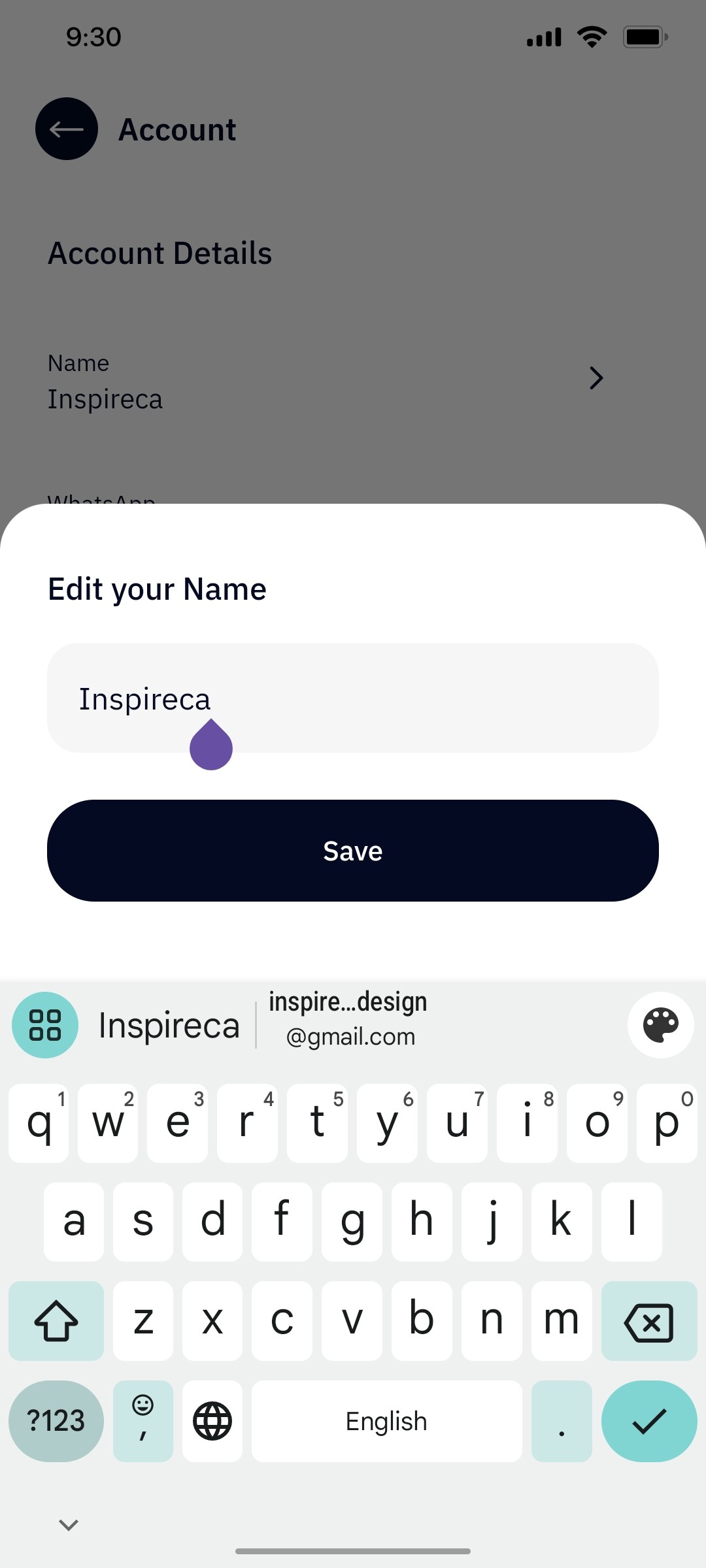 Outskill Edit your name screen
