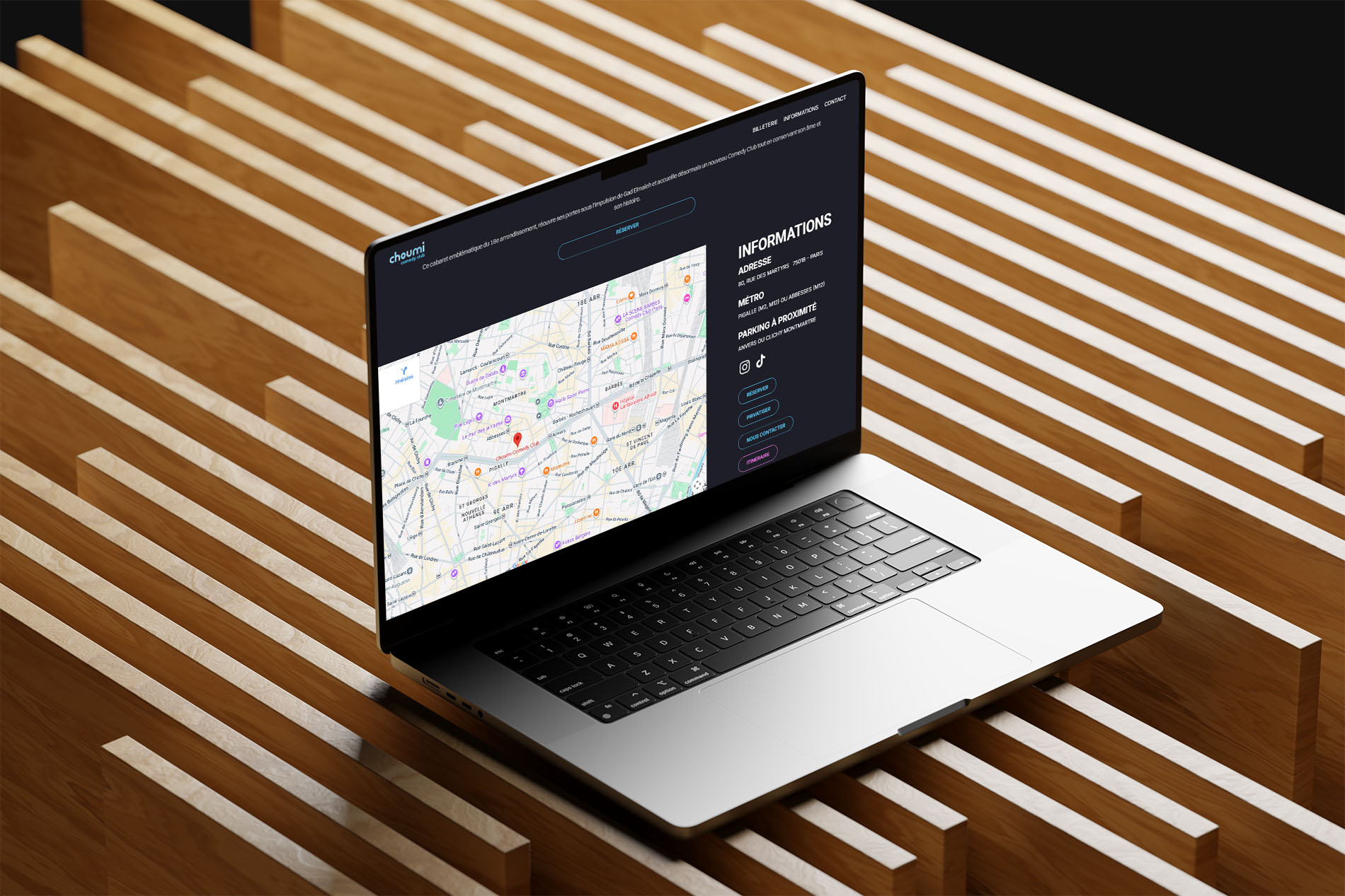 Site web framer choumi comedy club