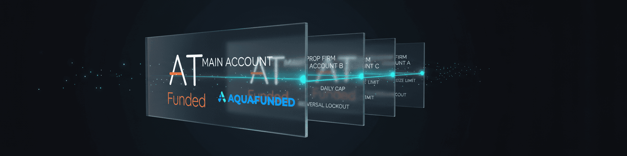 Automated risk rules visually enforced with glass panels and teal highlights.