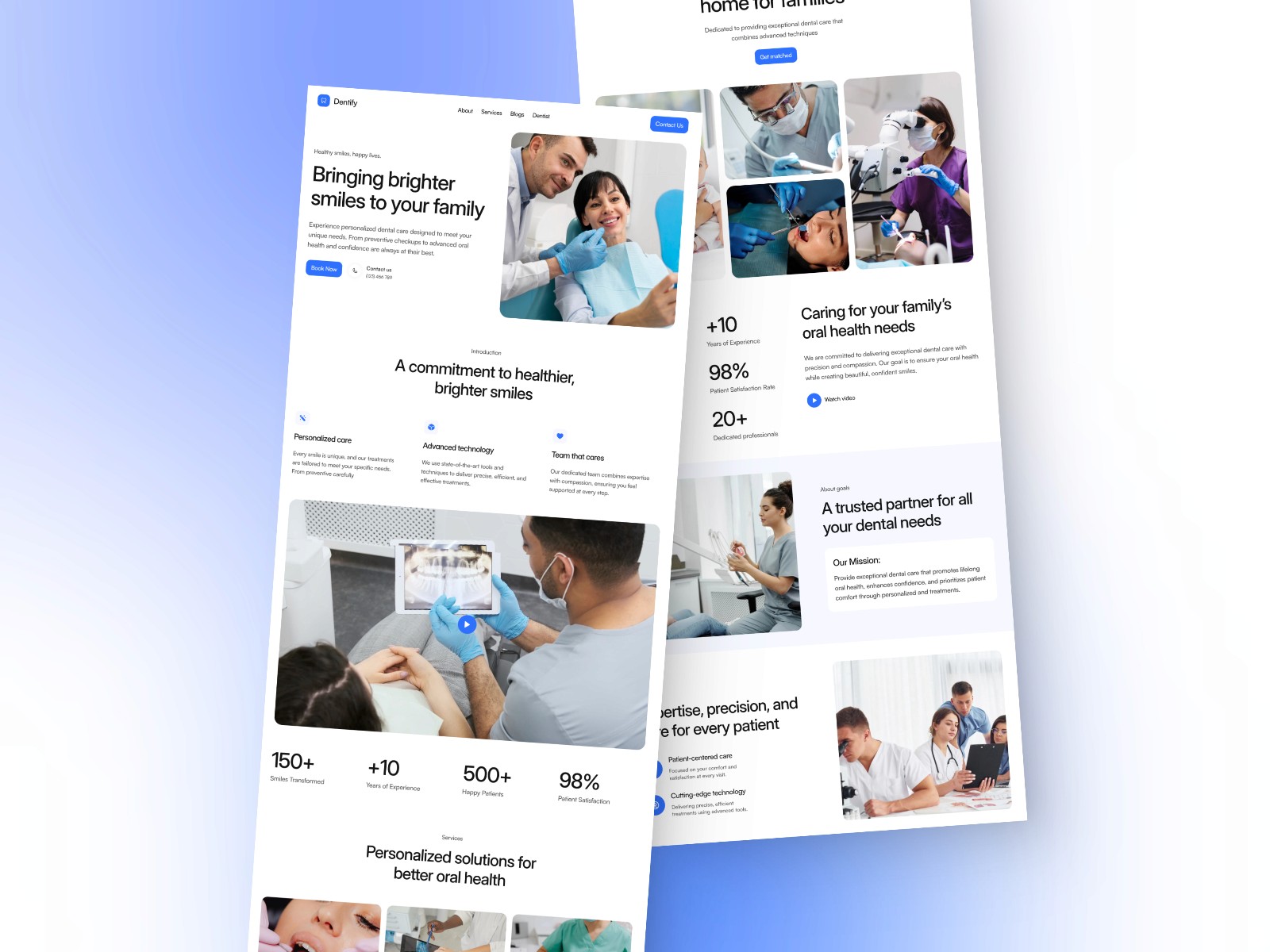 Dentify — 医疗健康网站设计灵感