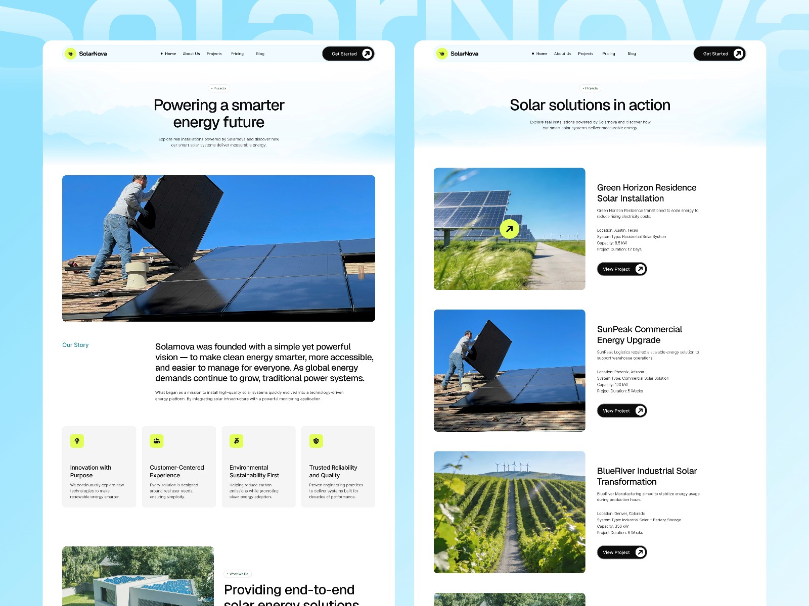 Solarnova — 现代清爽浅色创意机构官网设计灵感